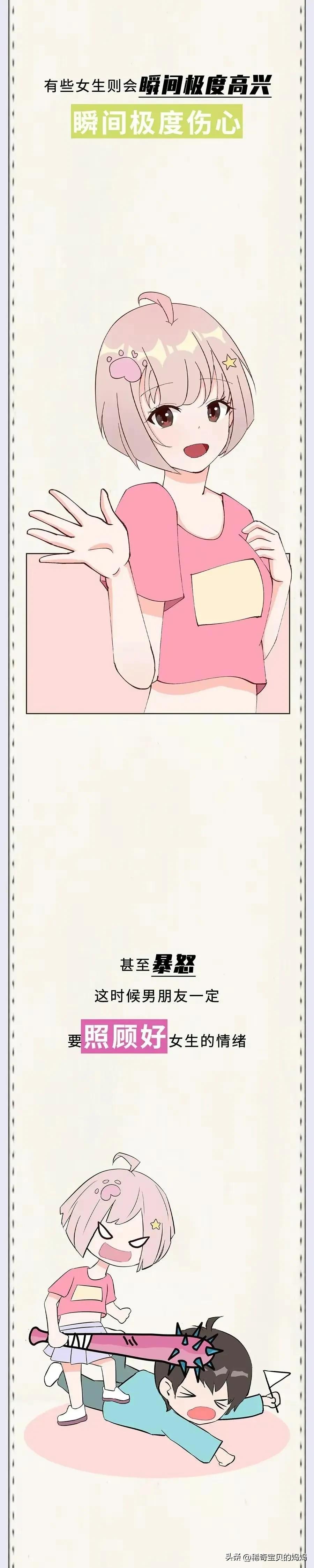 女生姨妈前后四个阶段漫画,女生的一生要经历几个阶段漫画