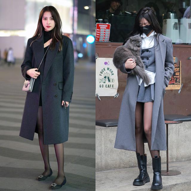 春季黑色袜时尚穿搭,穿袜子要有艺术感