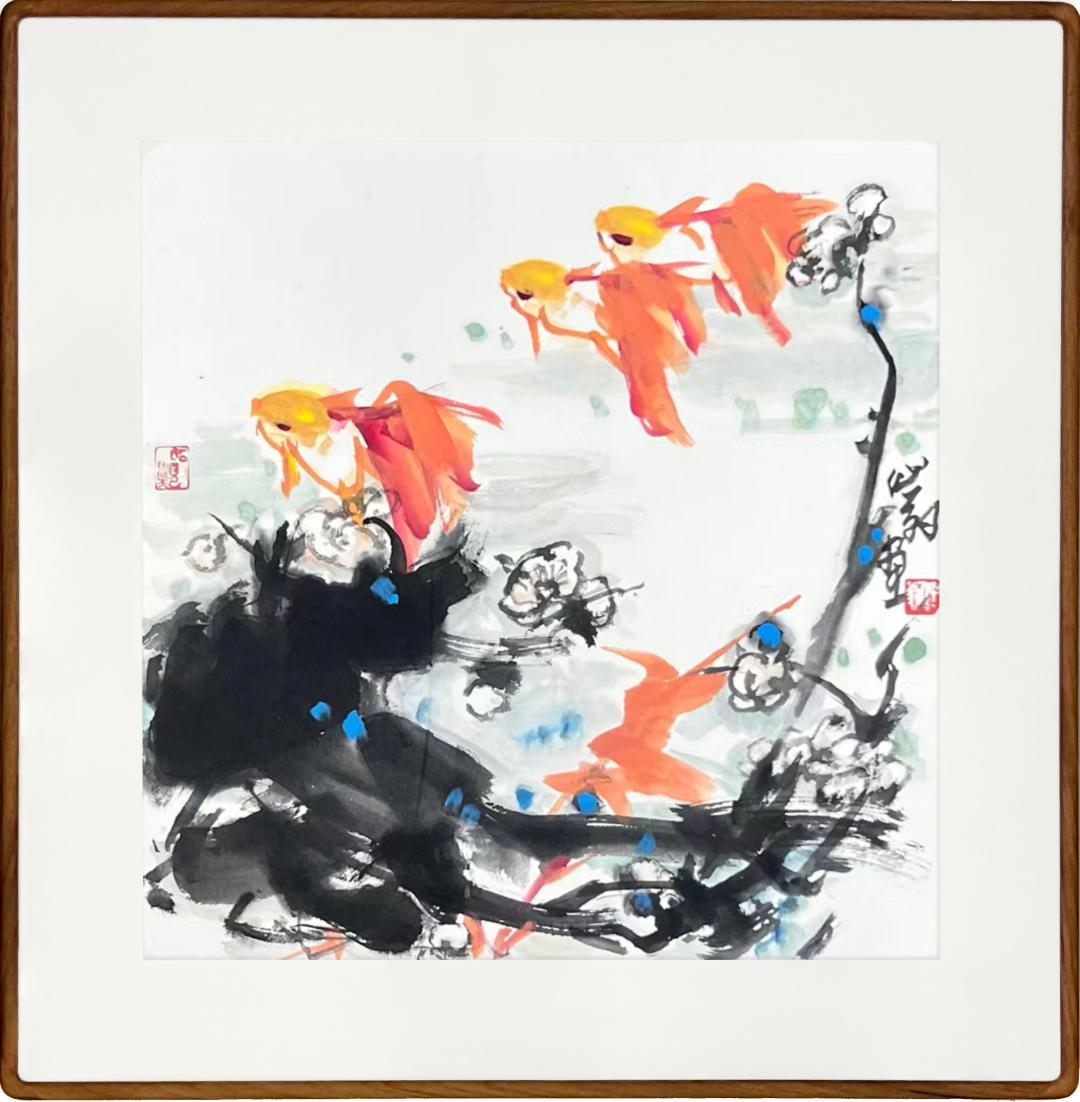 克里姆特名画金鱼,世界名画欣赏500幅风景水鸟画