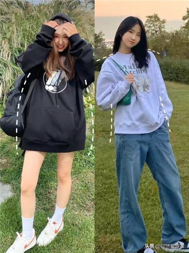 春天穿搭女2022高级感卫衣,小个子女生春天穿卫衣搭配