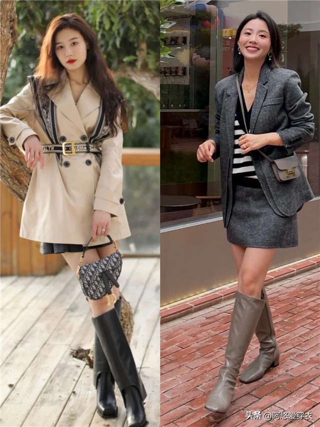 今年流行的平头靴,今秋最火的是平头靴妥妥地显高
