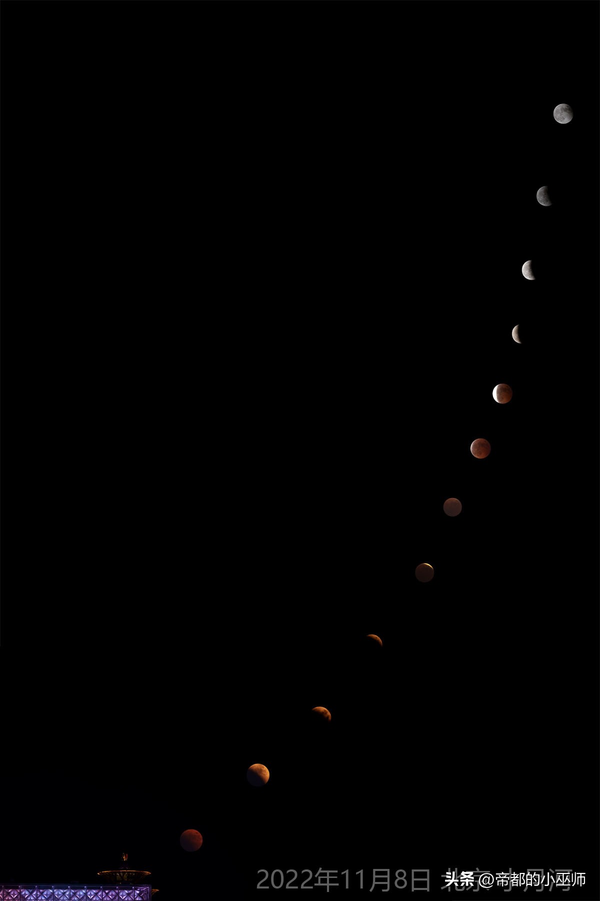 月全食拍摄,月全食实际拍摄回放