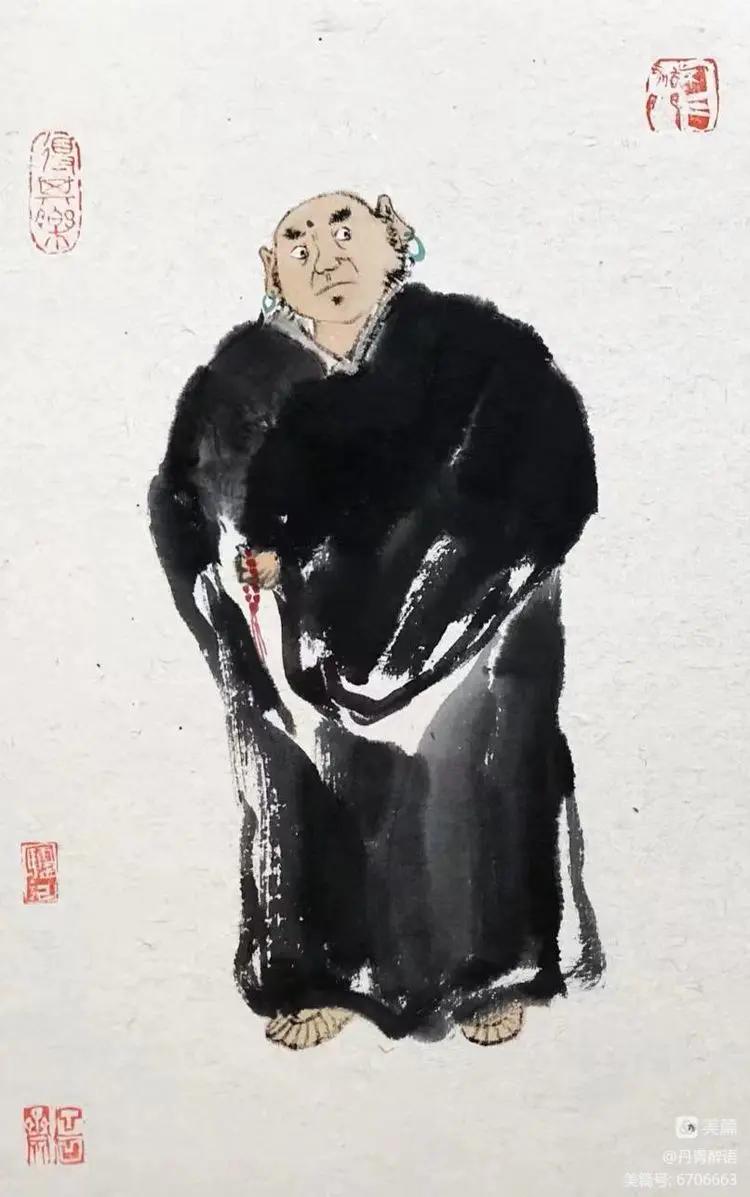 清代名家十八罗汉画图文,清代名家国画十八罗汉图画