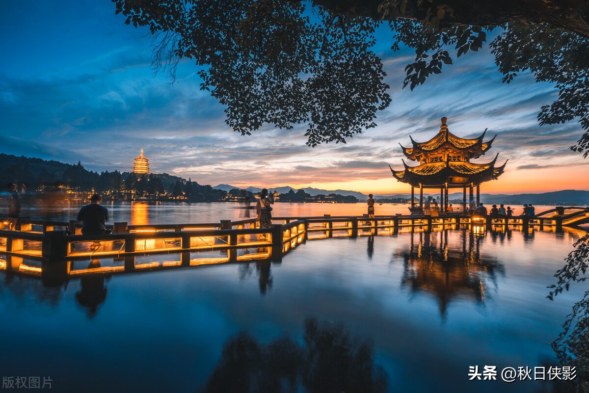 杭州西湖景点地图全图,春节杭州西湖免费景点