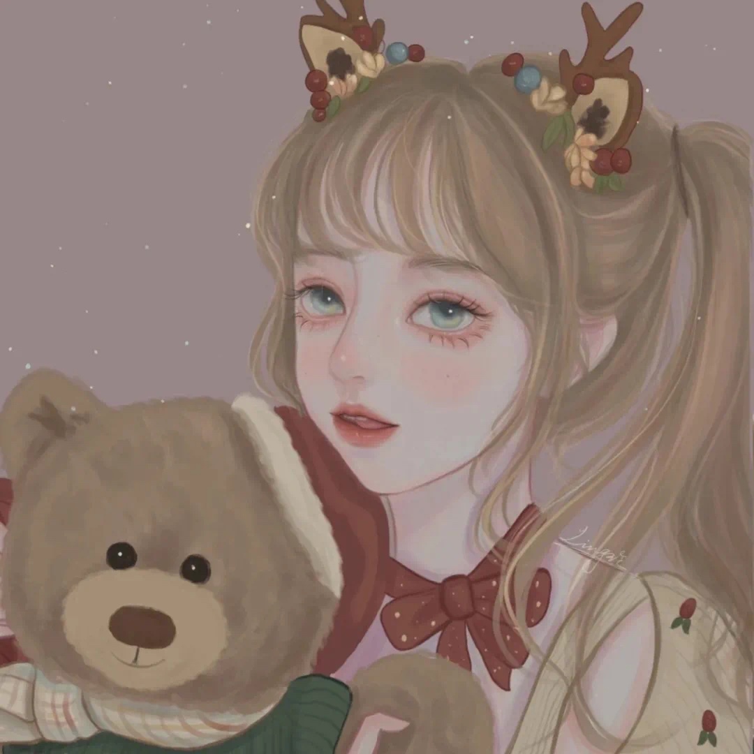 手绘闺蜜头像女好看,超美超可爱的手绘女生闺蜜头像