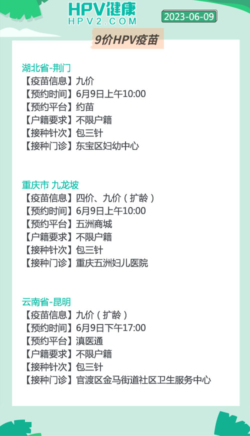 九价hpv疫苗将开放预约贵州,九价HPV疫苗3月8日摇号