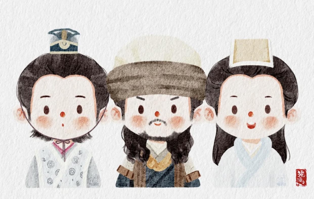 影视剧中的插画,影视剧里的人物插画