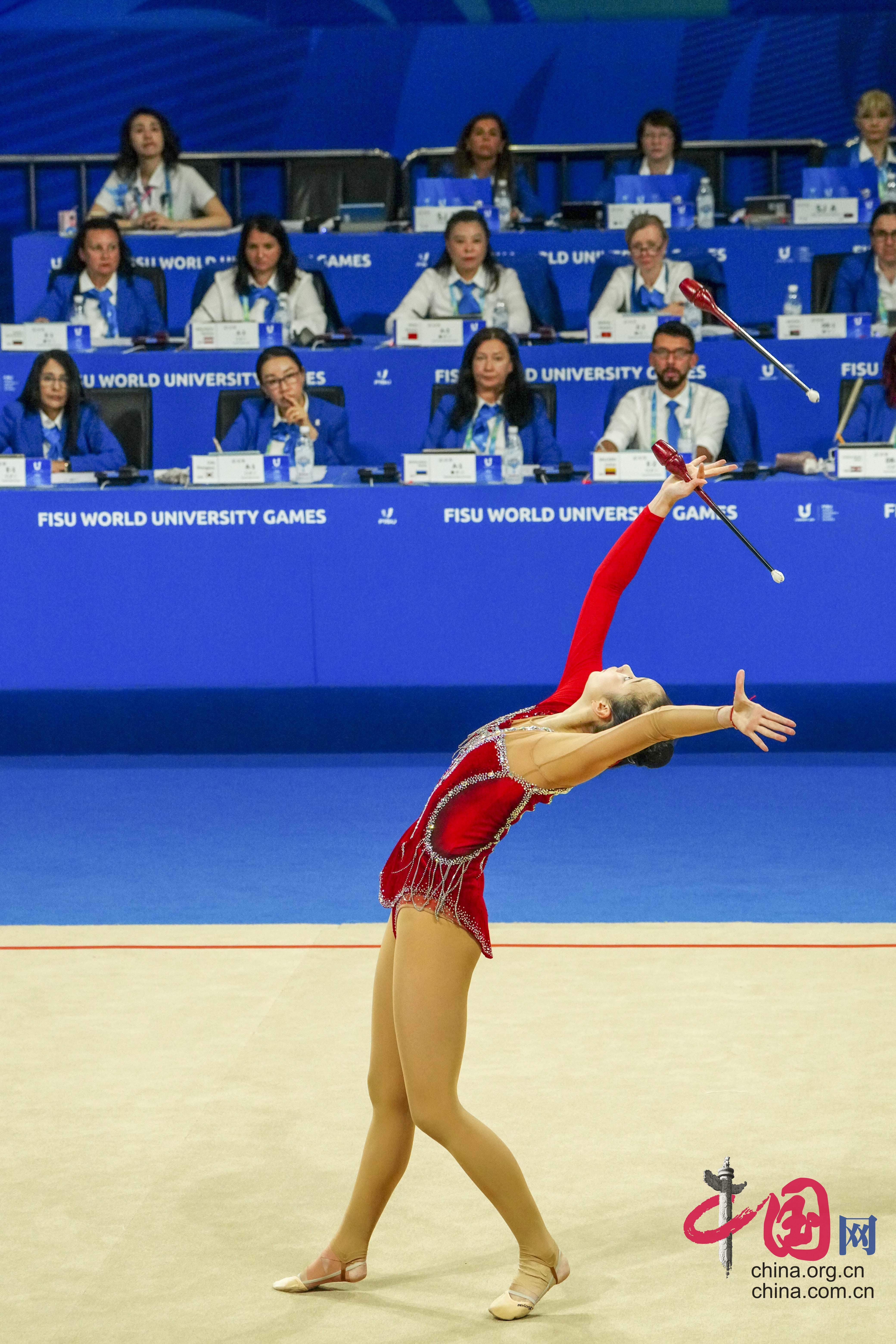 【青春主场】艺术体操集体全能项目中国队夺金：感谢成都人民”