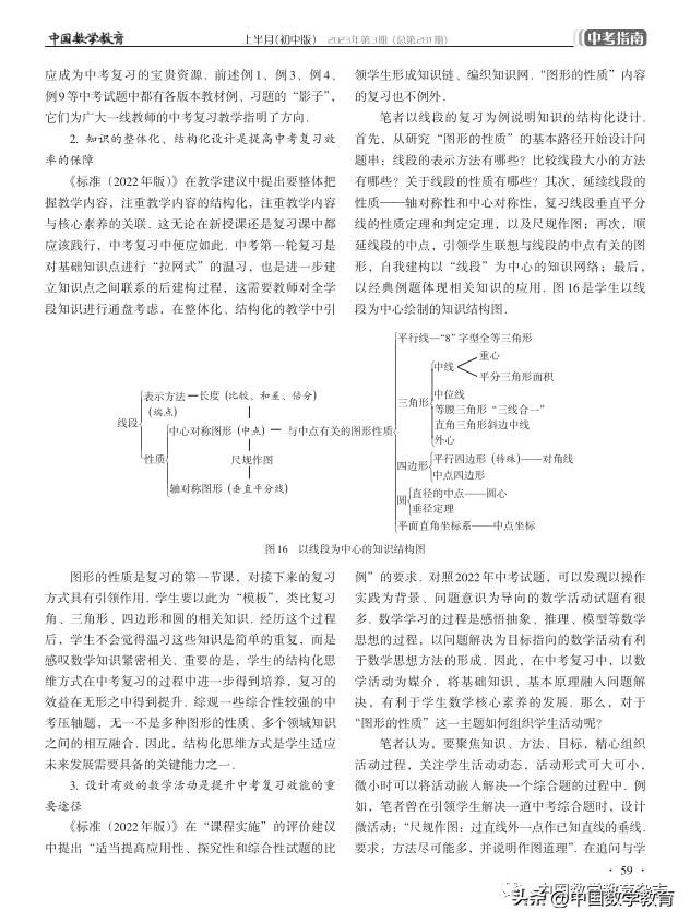 姜鸿雁，徐德同：2022年中考“图形的性质”专题命题分析