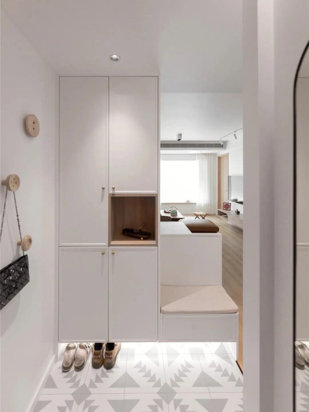 进门玄关带鞋柜,窄玄关鞋柜设计