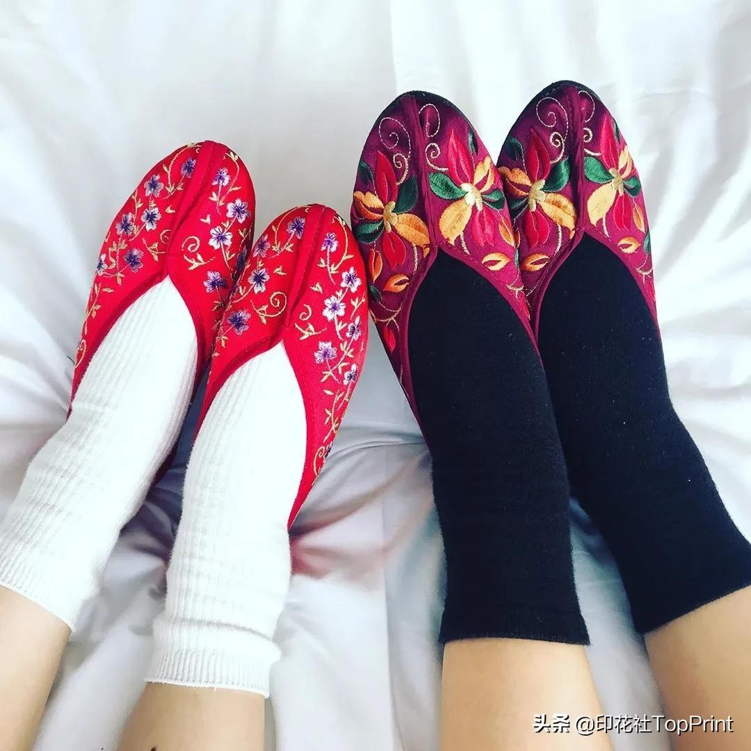 复古中国风绣花鞋,时尚百搭绣花鞋中国风