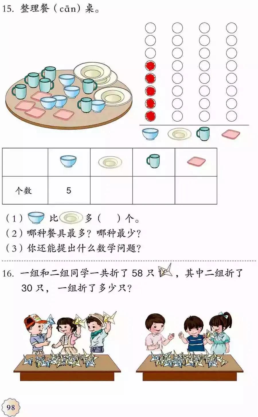 人教版小学数学(一年级下册)课本电子版寒假预习,快收藏