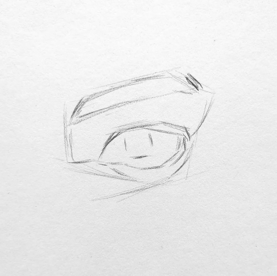 石膏像眼睛素描详细步骤,素描石膏眼睛临摹图片