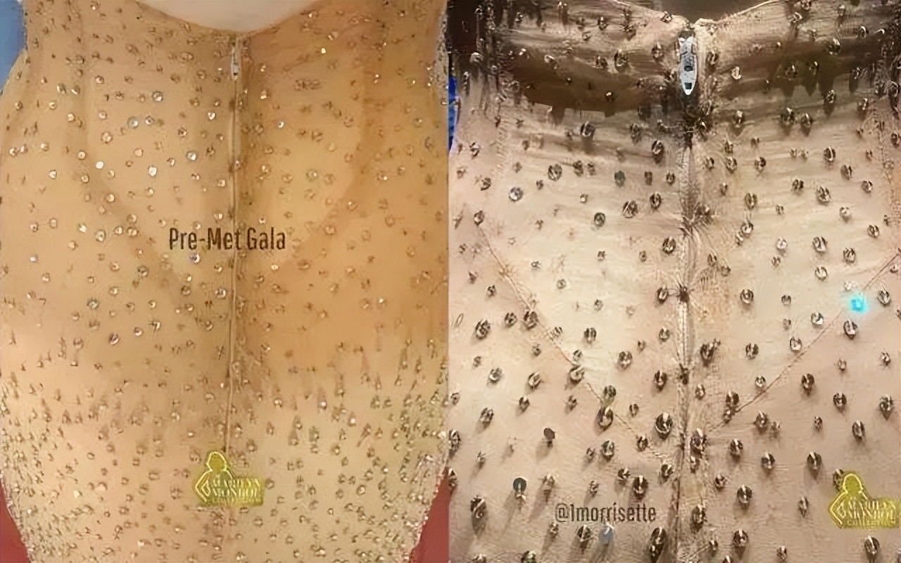 金卡戴珊穿梦露裙走路,金卡戴珊穿古董裙子