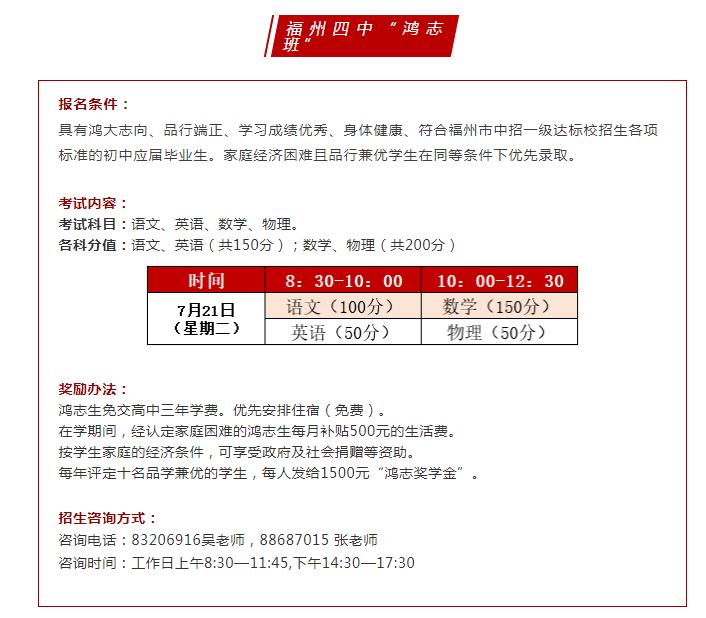 2021年福州市中考自主招生,2023福州中考各个学校自主招生