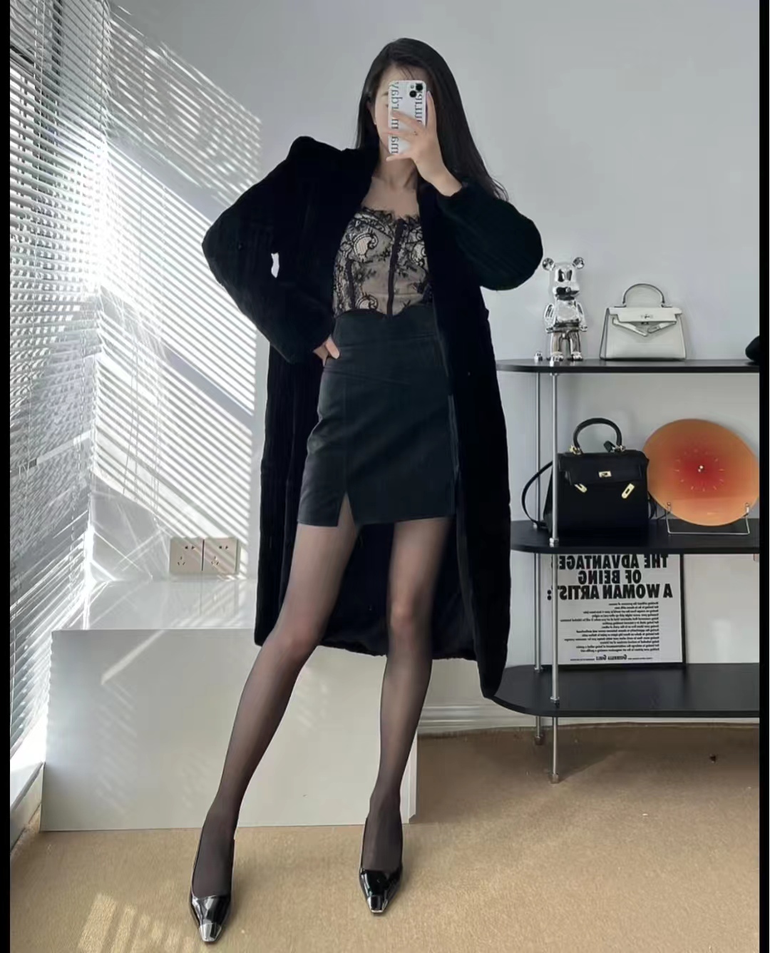 呢子大衣配高跟鞋的穿搭高级感,韩剧女主穿搭秋冬大衣搭配高跟鞋