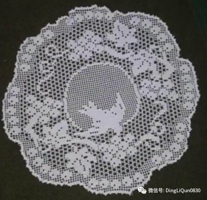 针织桌布图案大全图解,编织桌布图案花边