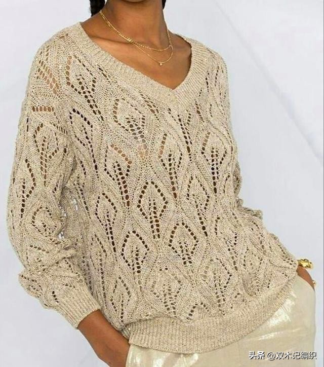 插肩袖套头毛衣花样图解,最简单套头的毛衣花样图案