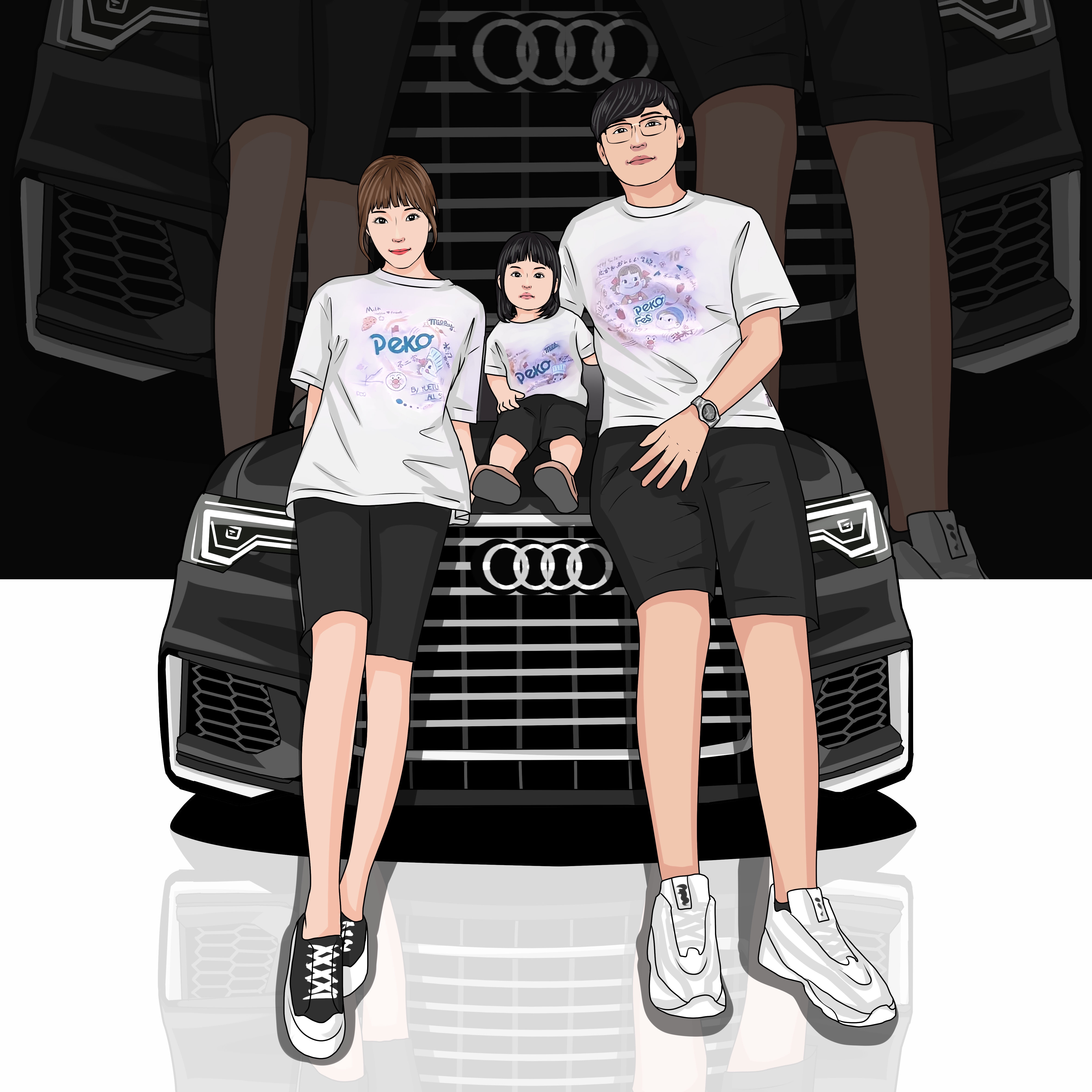 手绘汽车头像带车牌号,大众手绘汽车头像