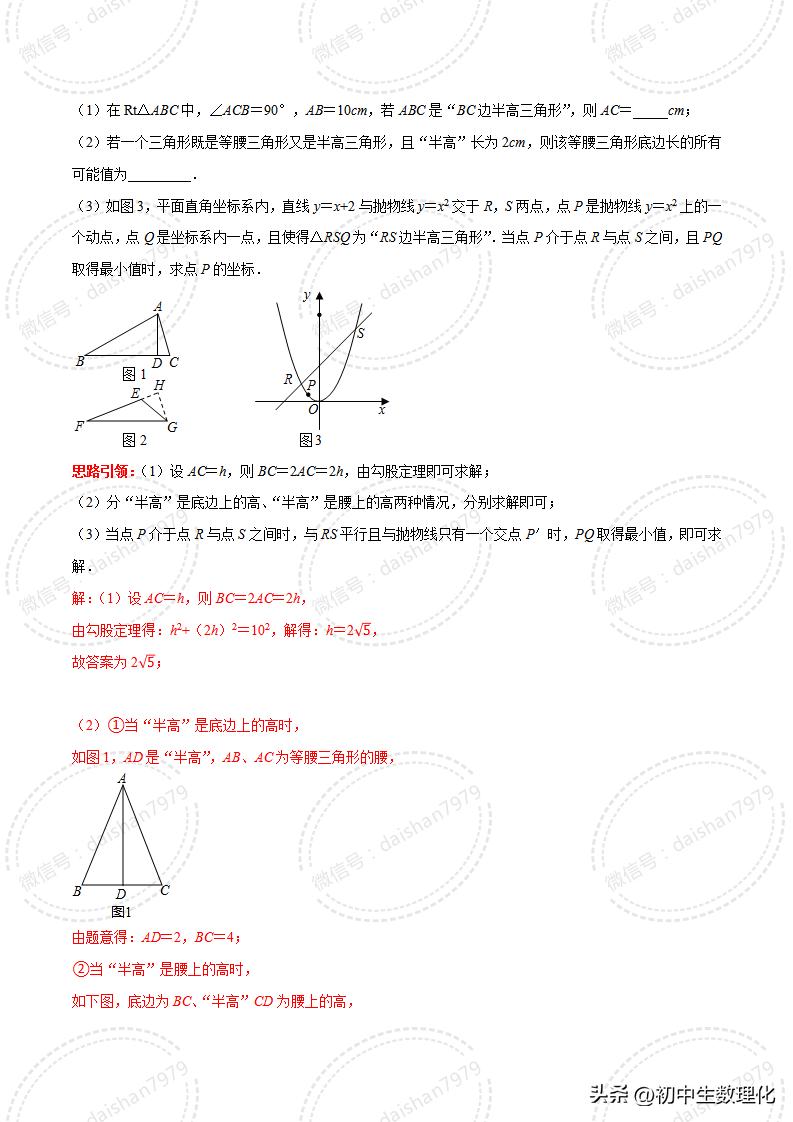 2023年中考数学二轮复习核心考点专题31中考热点新定义问题