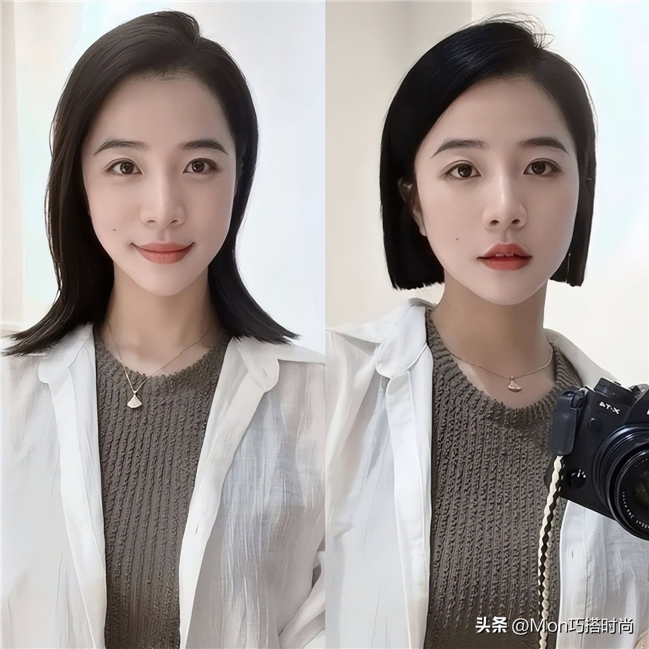 女生齐肩发型推荐长脸发量多,今年超火齐脖短发