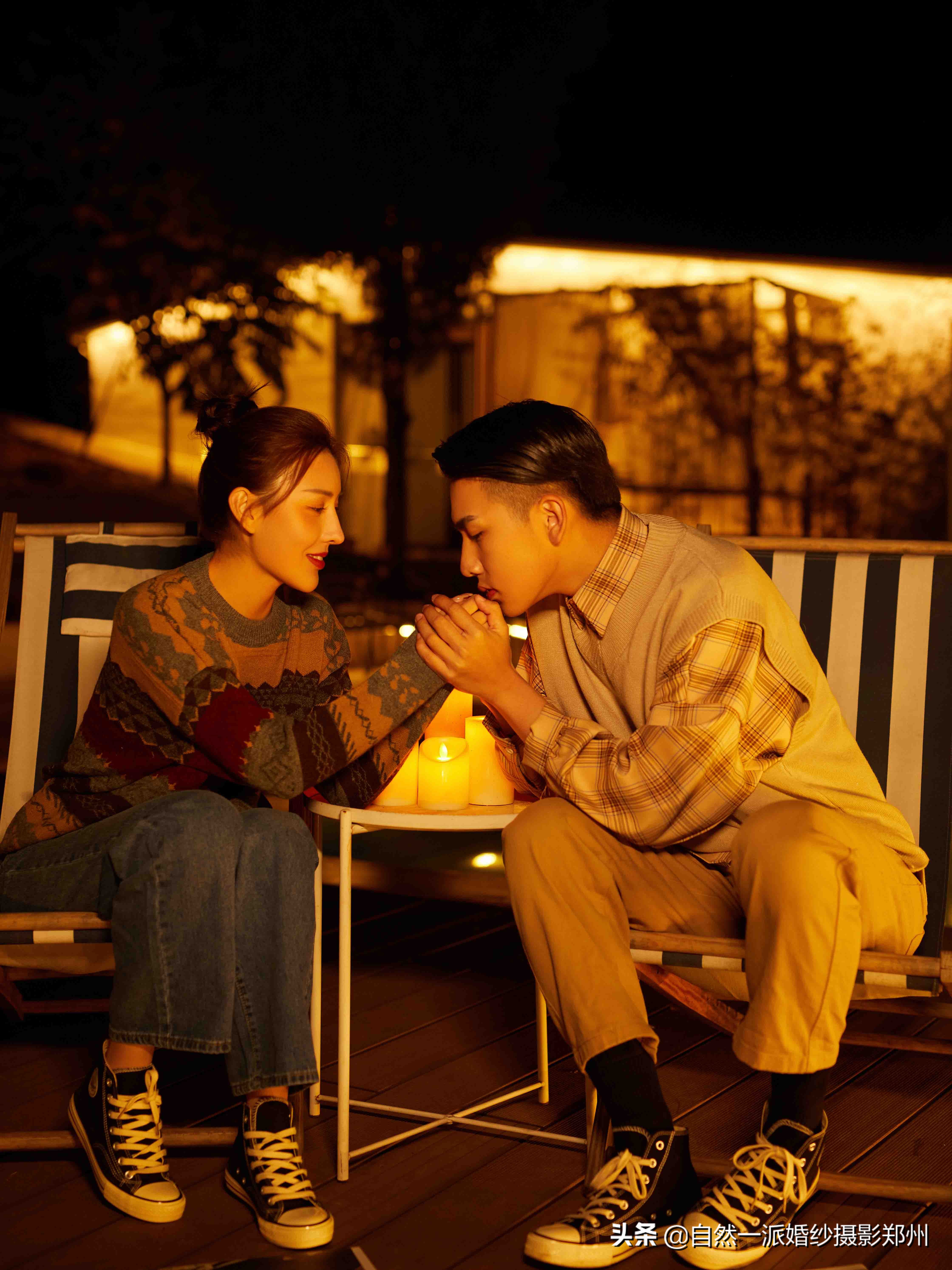 洛阳婚纱摄影、洛阳婚纱照、甜蜜又高级夜景婚纱照父母逢人就夸好