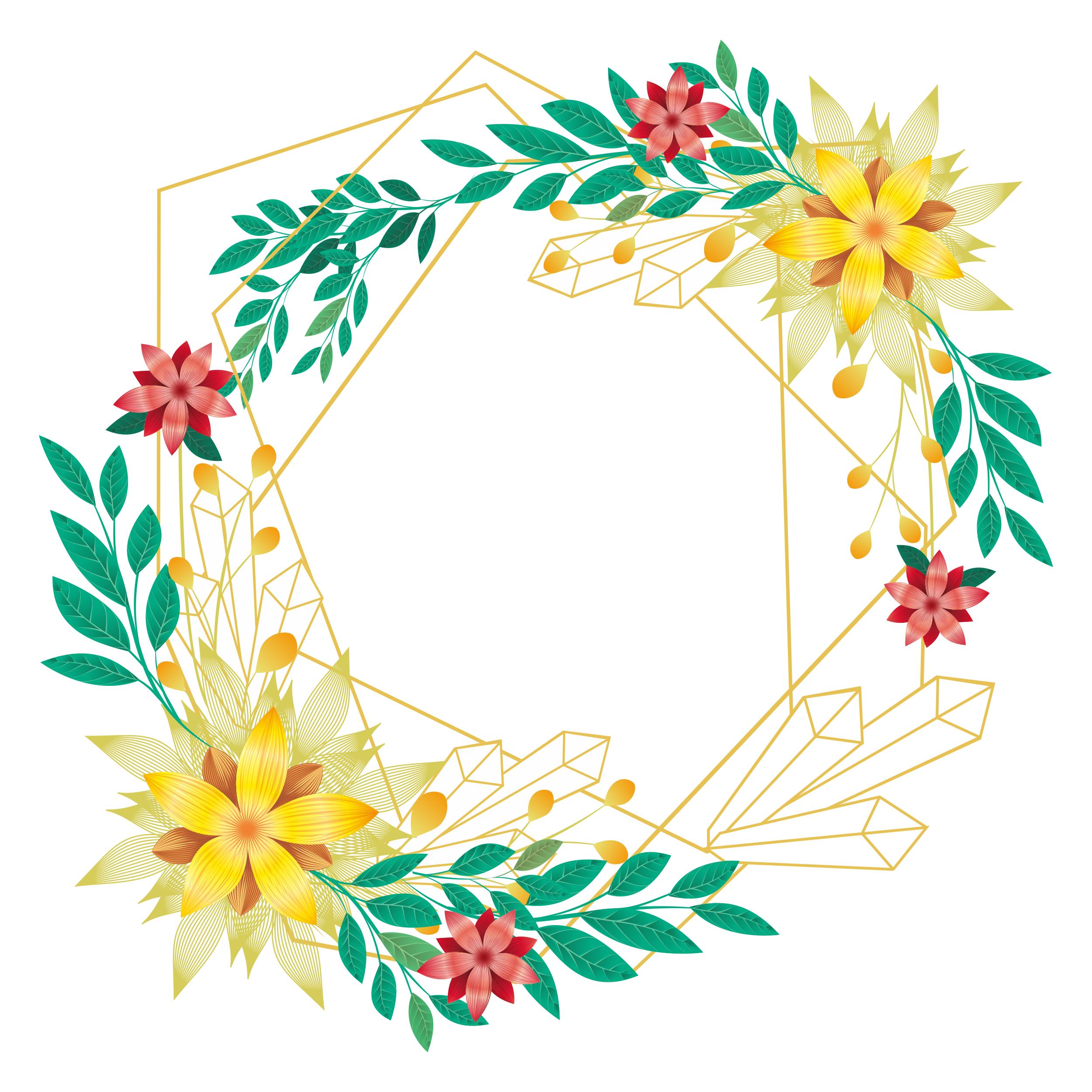 漂亮的彩色边框图片大全,好看的绿叶边框