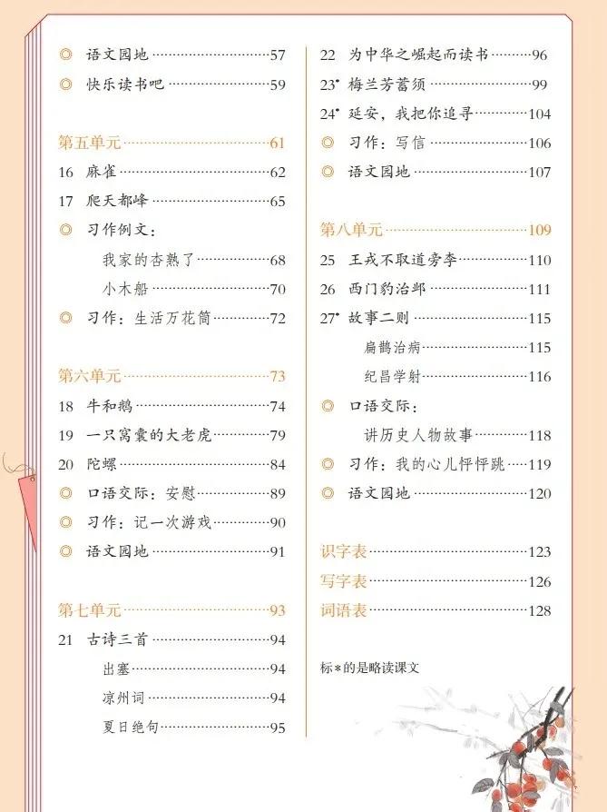 人教版小学语文（四年级上册）课本电子版暑假预习快收藏