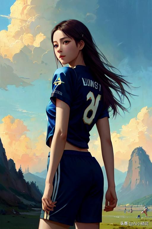 ai绘画足球各国美女,ai绘画足球夺冠