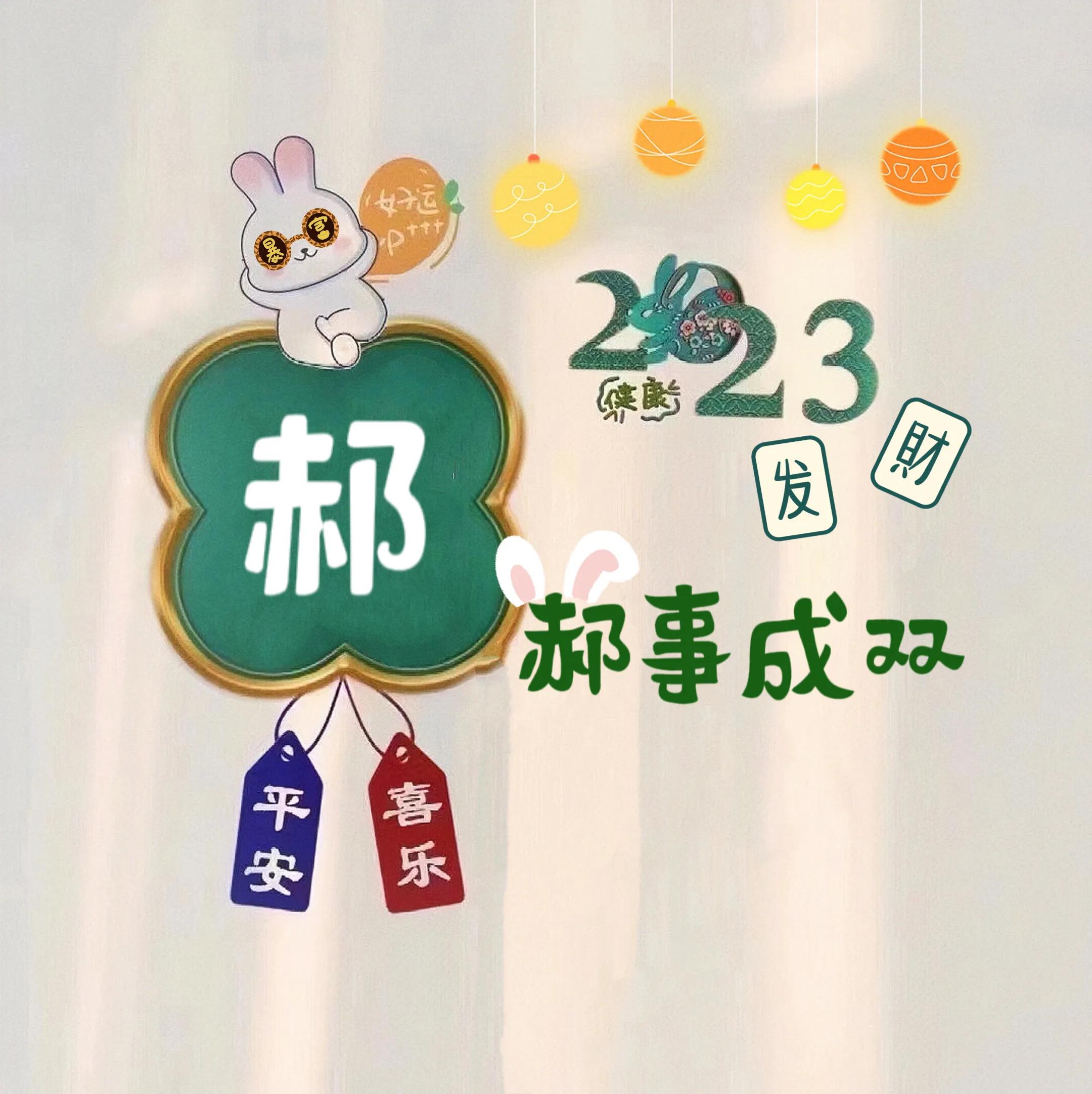 兔年姓氏头像取图,兔年姓氏图片大全