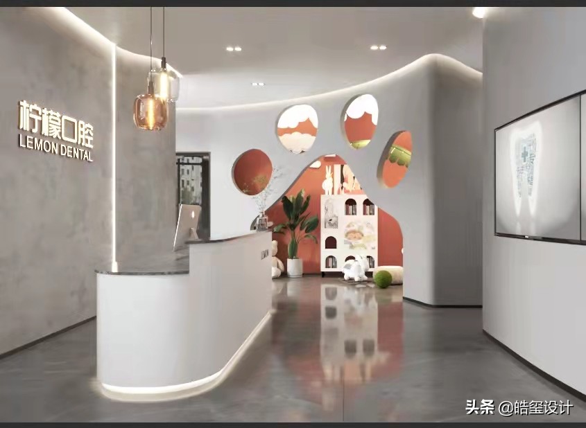 口腔诊所门头设计效果图,口腔诊所隔断玻璃设计