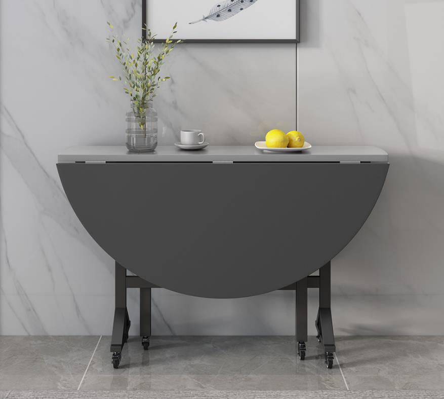 小户型折叠餐桌最新款实用,多功能6人餐桌折叠可伸缩圆桌