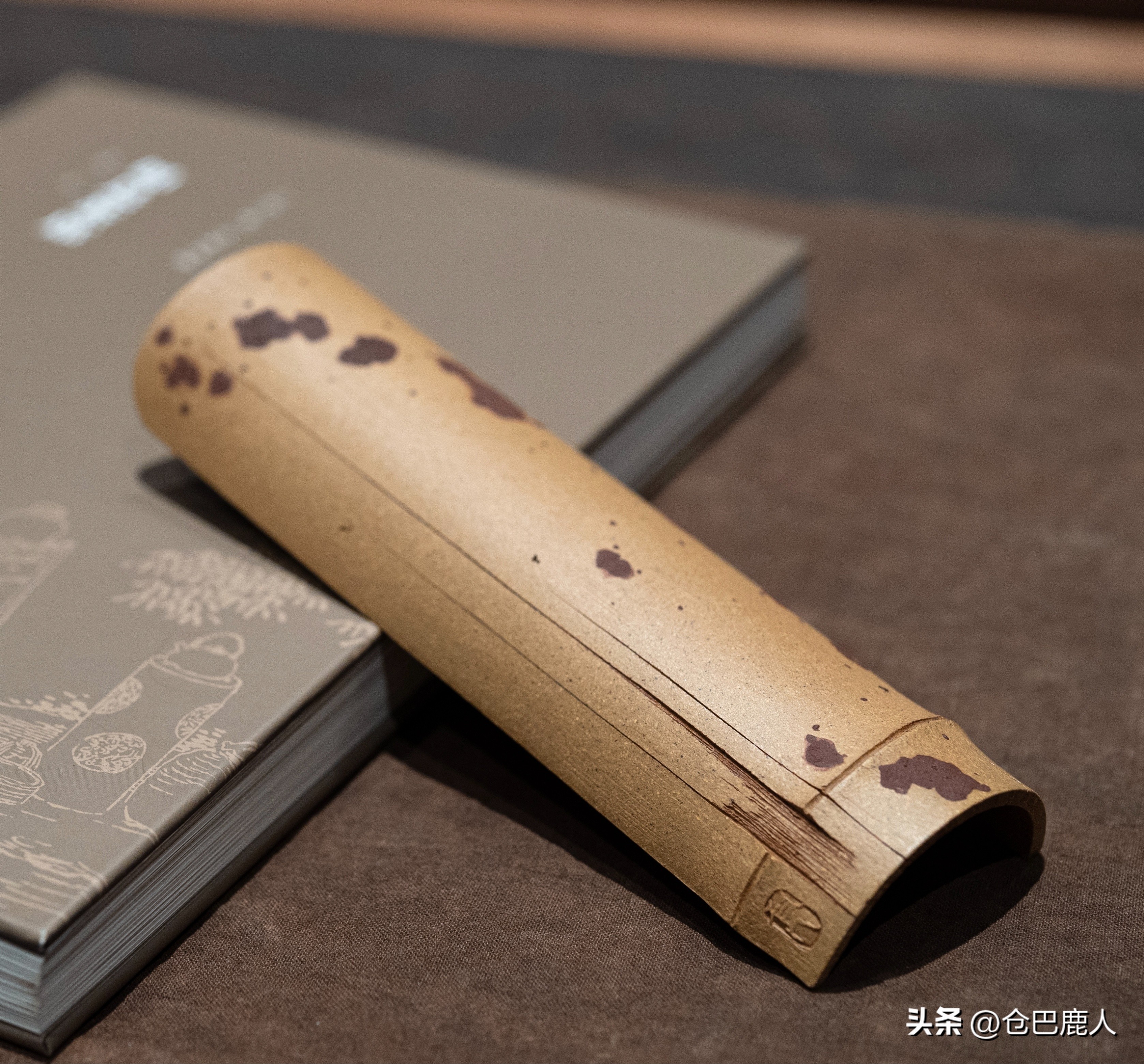 湘妃竹茶则「苍梧不尽·染泪丛筠」