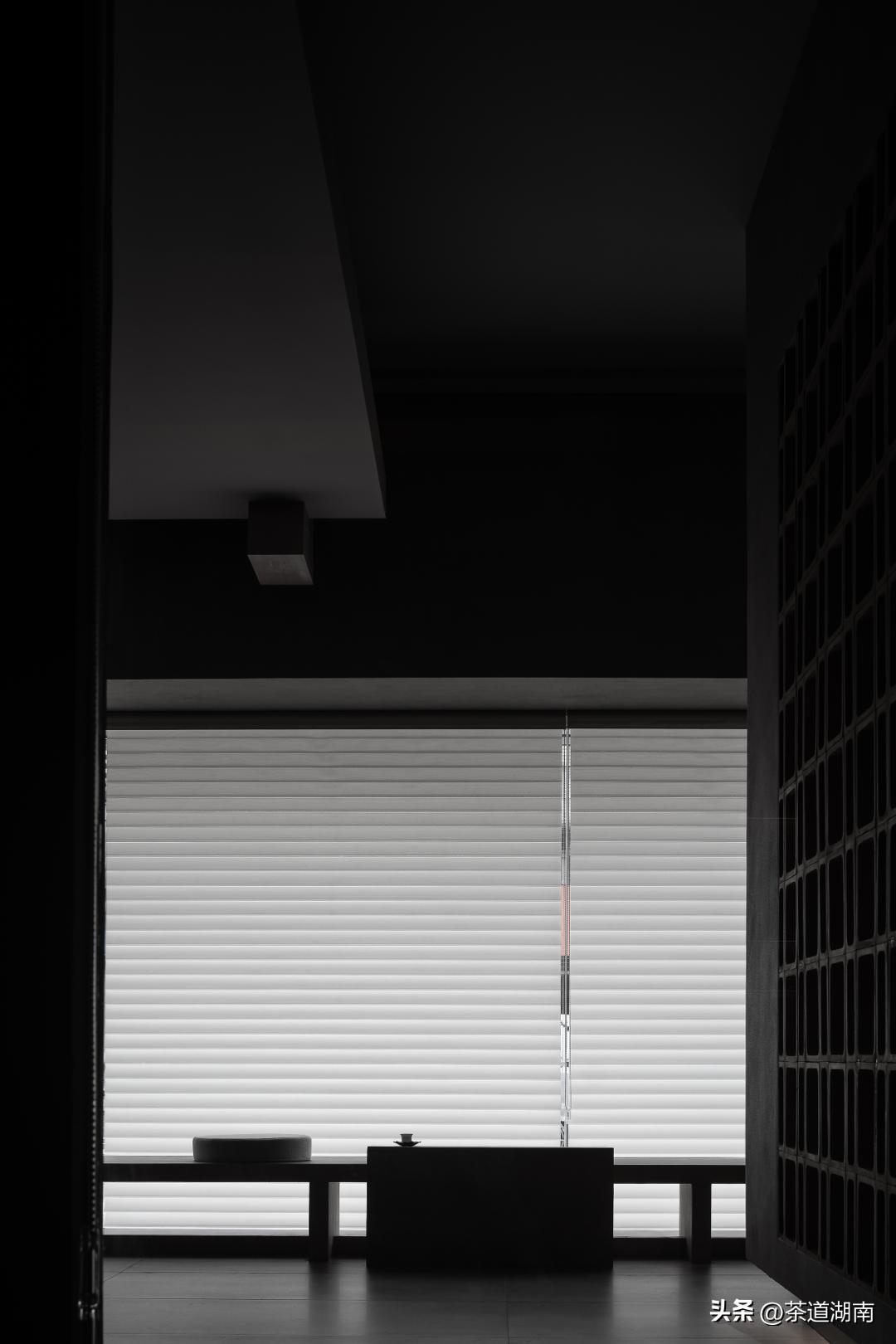 不装吊顶的禅意茶室装修效果图,广东禅意茶室私人会所包厢设计