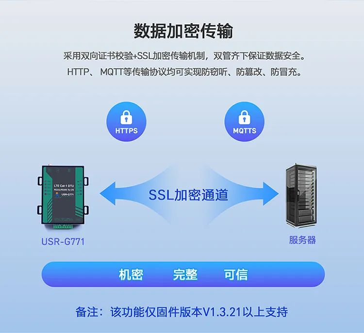 数传DTUG771新升级|支持MQTT、SSL加密