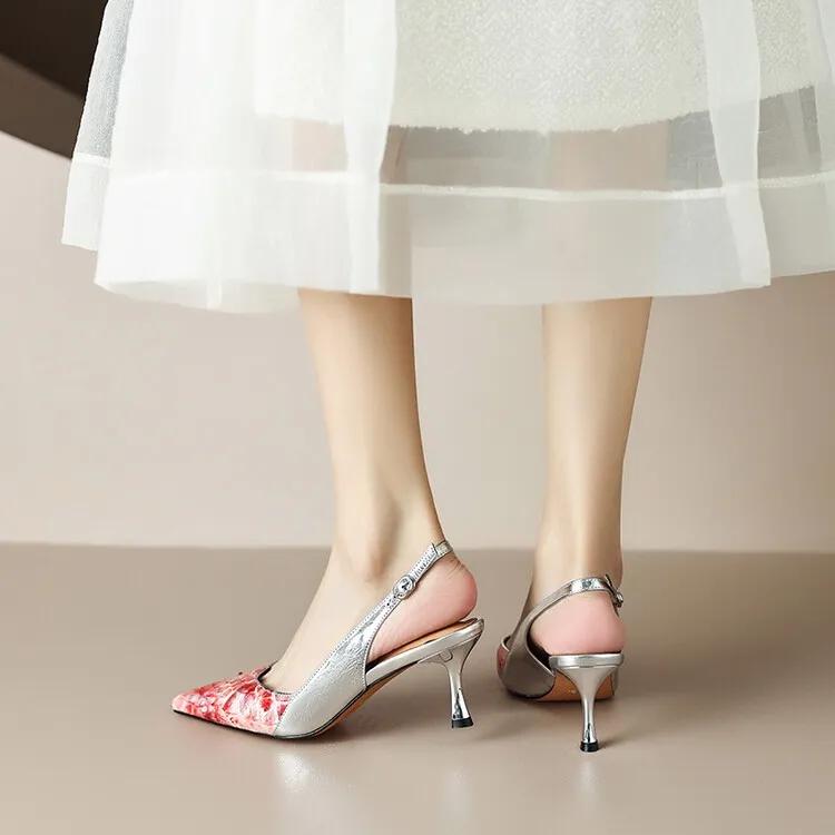 庄重细跟高跟鞋,新款小众设计细跟高跟鞋