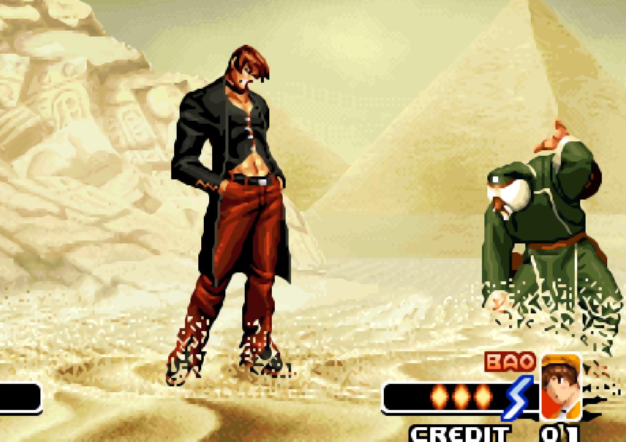 拳皇街机所有人物出招表,拳皇八神2002庵连招分解