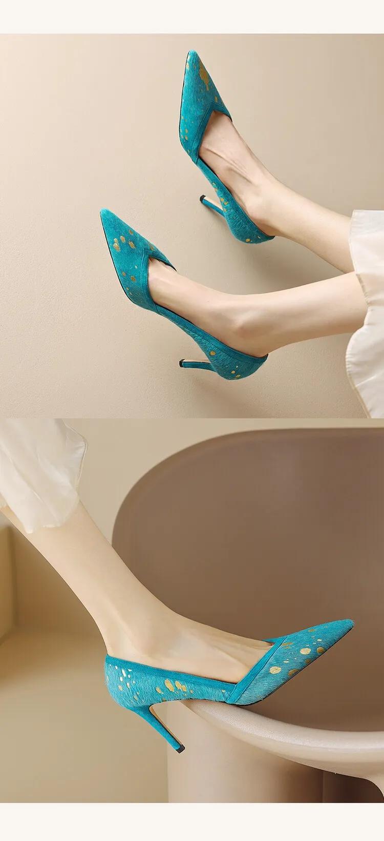 马毛豹纹高跟鞋,马海毛豹纹高跟鞋