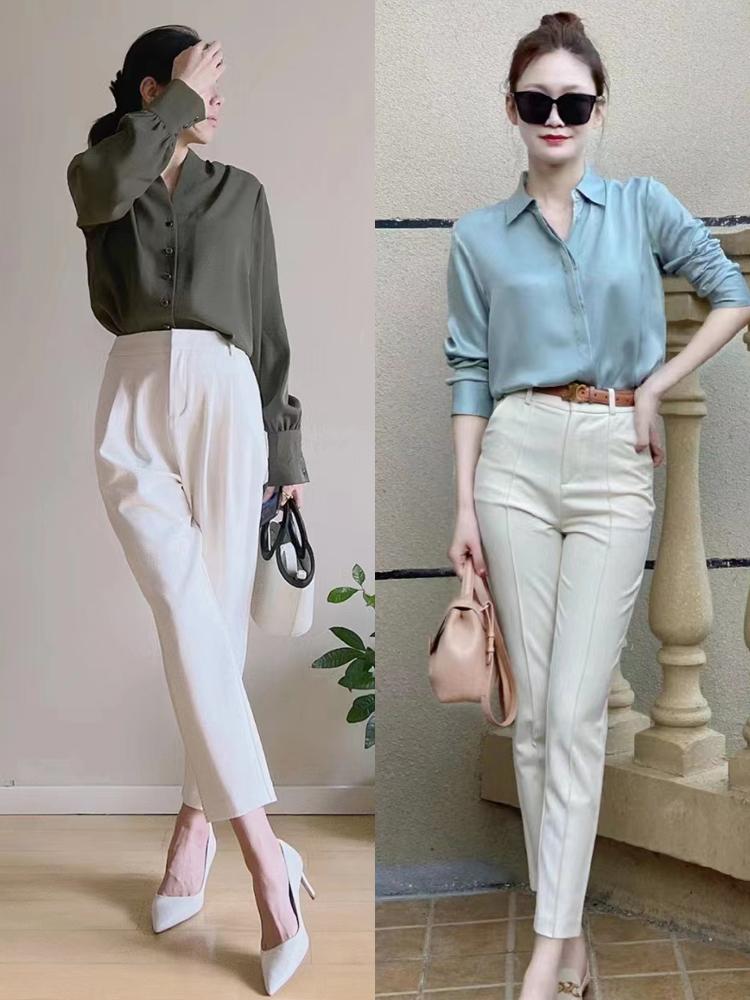 白色“裤子”的四种搭配思路，照着穿时髦又显气质，想不美都难