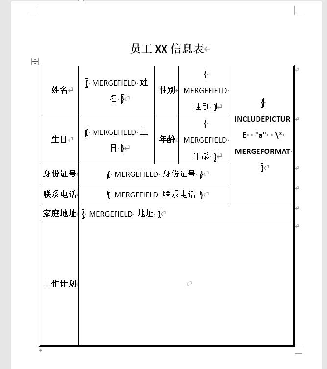 如何制作带相片的员工基础信息表,word表格制作员工简历表怎样操作
