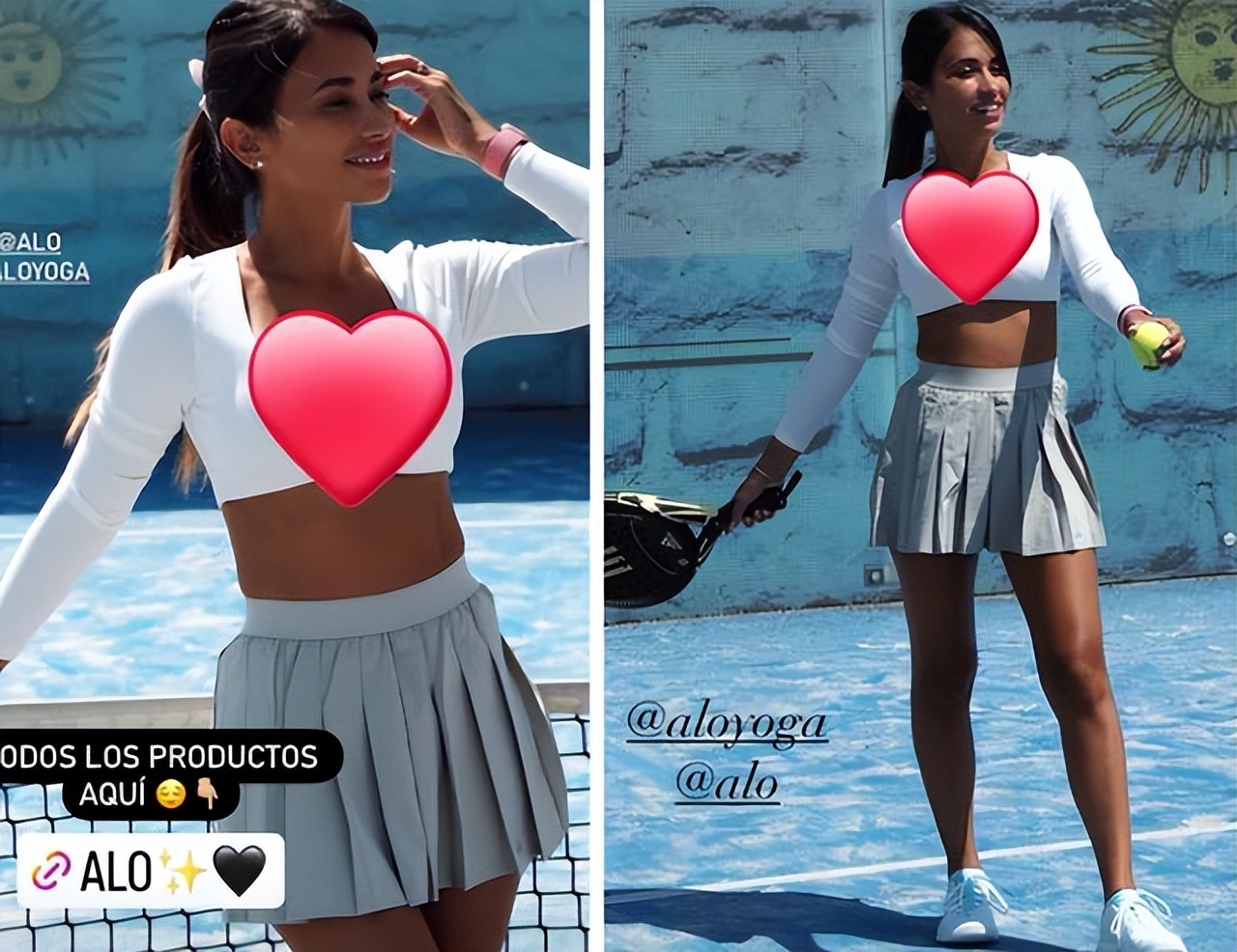 梅西34岁娇妻近况，穿短裙打网球，腰臀比堪称完美，球王好福气