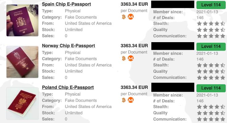 2022年暗网*市黑**商品现状