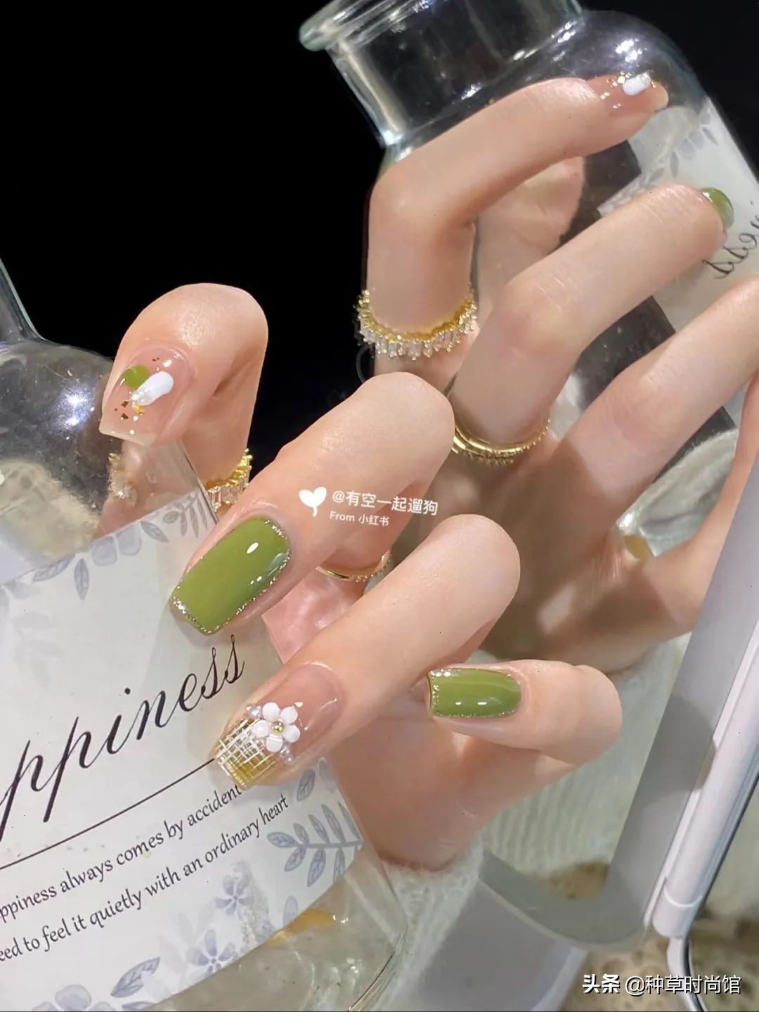 秋冬超显白高级感美甲,春日美甲图片最新款百搭