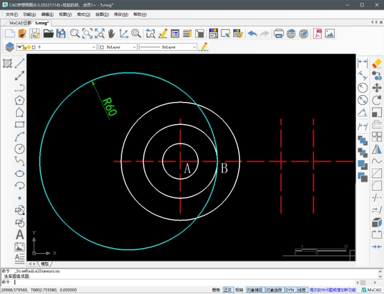 cad重复圆绘制机械图形,cad快速生成多个圆