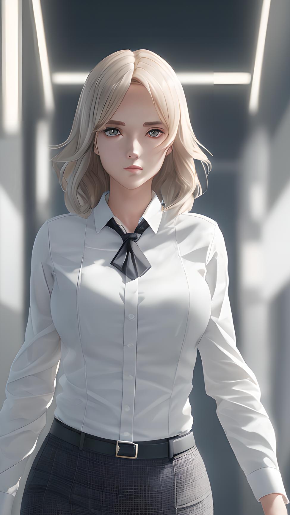 动漫办公室高清壁纸,二次元上班族壁纸