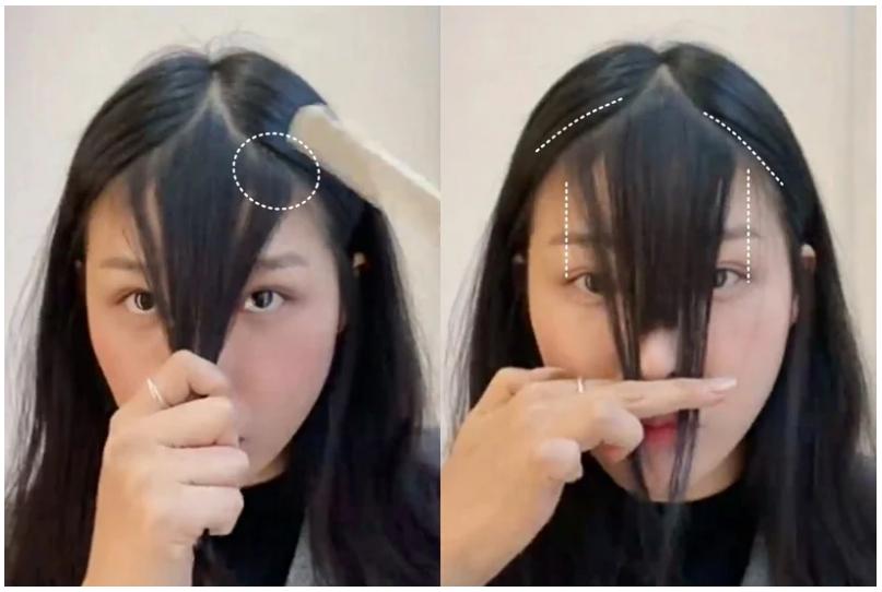 剪刘海教程教发型师,超简单在家就可以剪的刘海