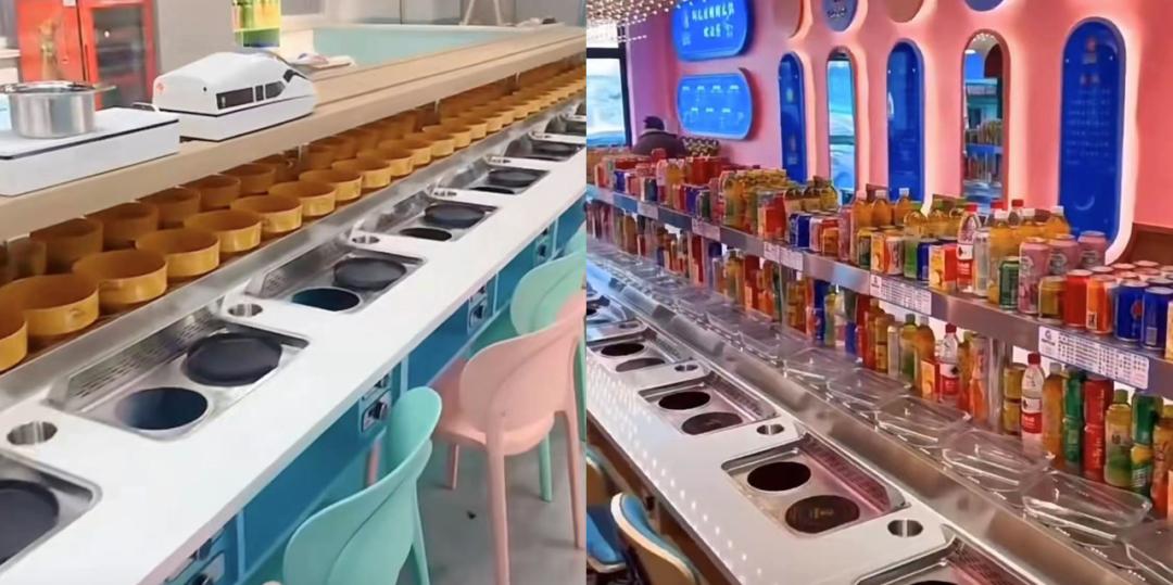 涮烤一体自助开店,涮烤一体自助火锅旋转小火锅