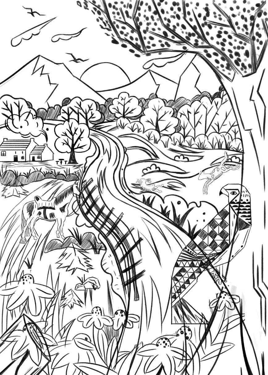 如何画插画感的画,来来绘画