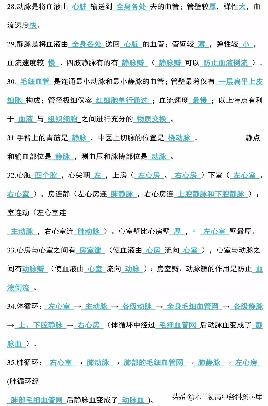 生物会考总复习知识要点,生物会考必背知识考点完整版