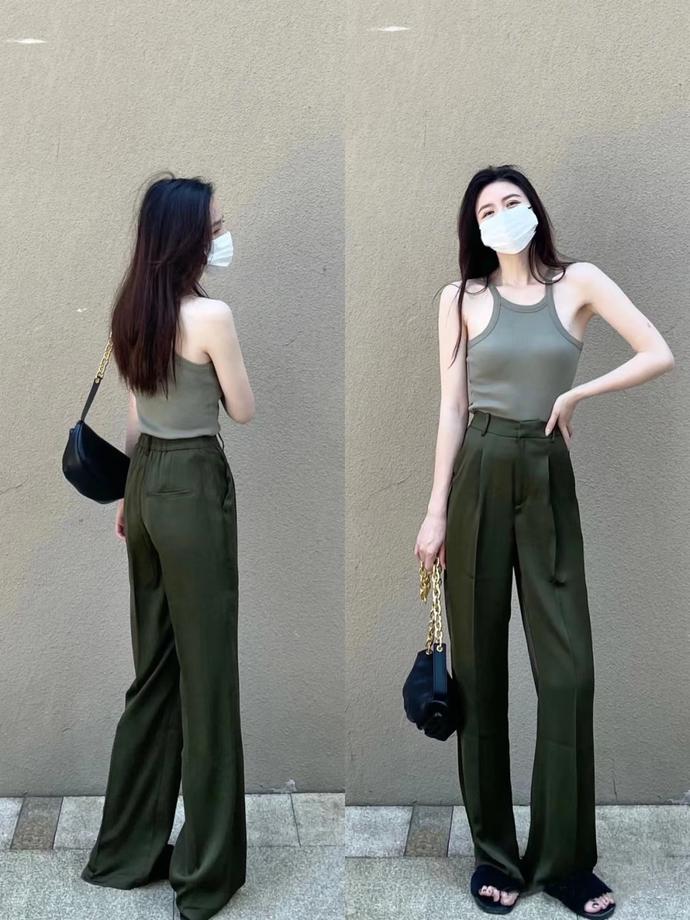 150小个子显高穿搭阔腿裤女,小个子如何选择阔腿裤显瘦显腿长